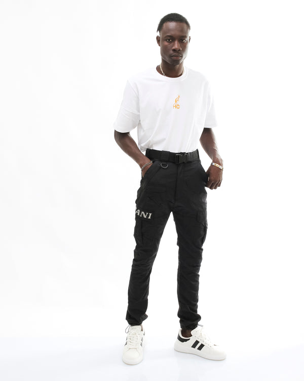 Pantalone tuta Uomo Karl Kani RETRO CARGO PANTS CRINKLE NYLON BLACK RETRO CARGO PANTS CRINKLE NYLONBLACK Karl Kani
