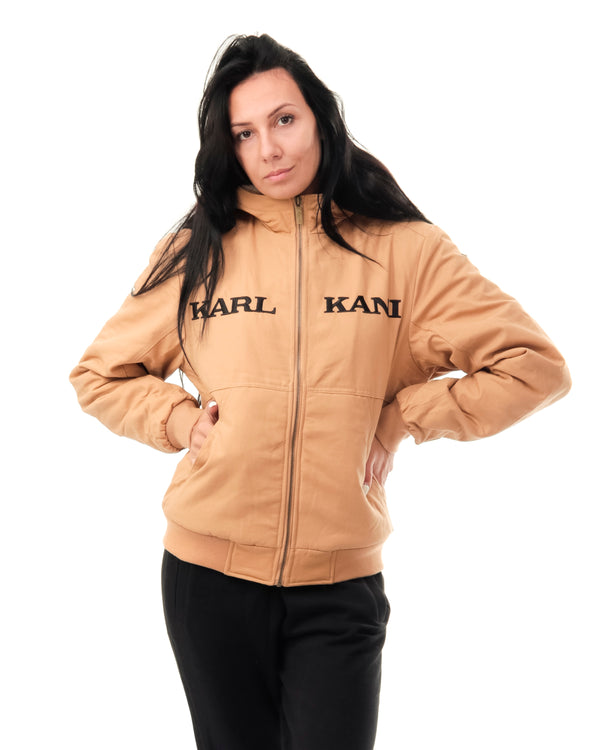 Giubbino Unisex Karl Kani RETRO HOODED TWILL BOMBER SAND RETRO HOODED TWILL BOMBERSAND Karl Kani