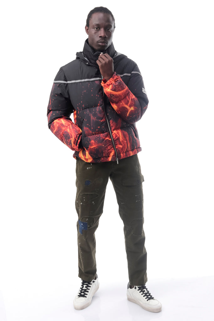 Giubbino Uomo 313 6DM111 FLAME PRINT FIRE 6DM111FLAME PRINT FIRE 313