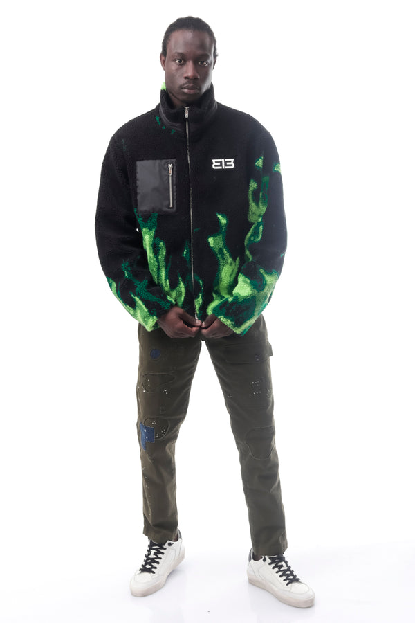 Felpa Uomo 313 6DM412 GREEN FLAMES 6DM412 GREEN FLAMES 313 