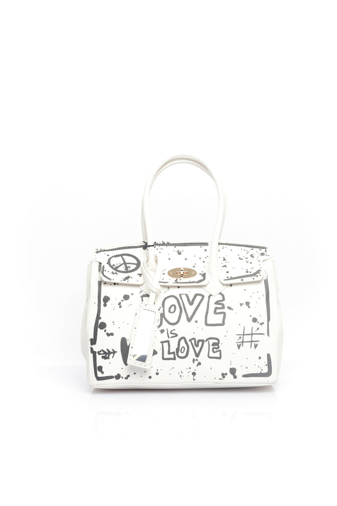 Mia Bag DUE MANICI SKETCHLOVE IS LOVE WHITE