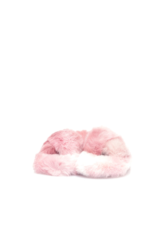 Ciabatta Donna Colors Of California CROSS SLIPPER IN FAUX FUR NAT CROSS SLIPPER IN FAUX FURNAT Colors Of California