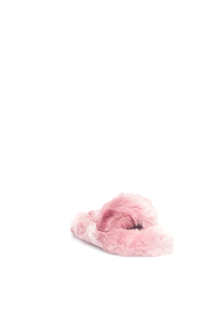 Ciabatta Donna Colors Of California CROSS SLIPPER IN FAUX FUR NAT CROSS SLIPPER IN FAUX FURNAT Colors Of California