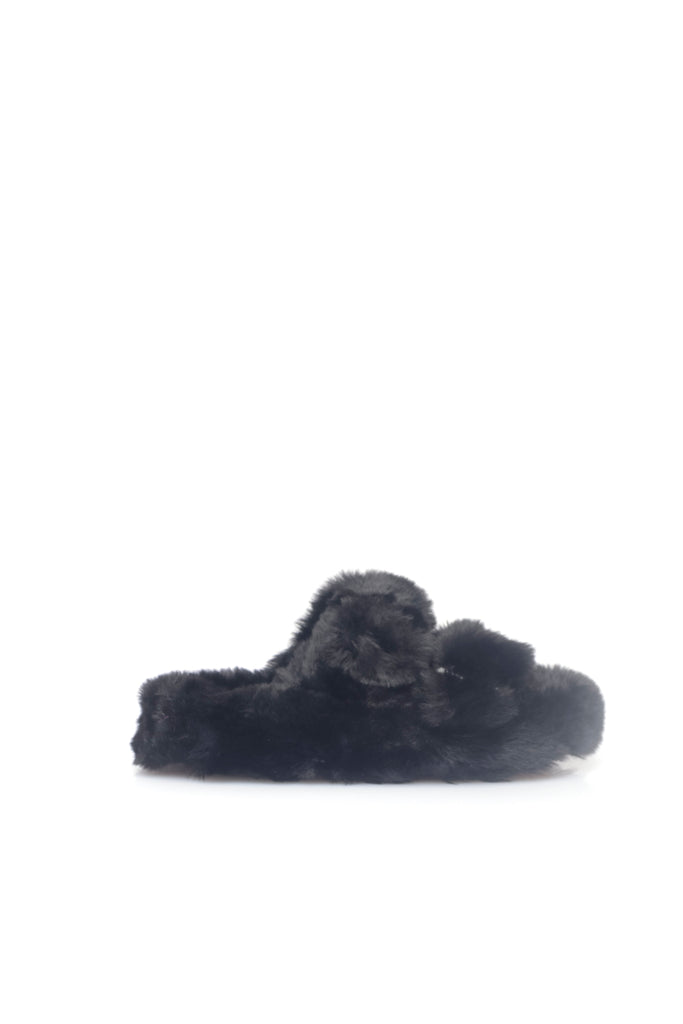 Ciabatta Donna Colors Of California SLIPPER IN FAUX FUR BLA SLIPPER IN FAUX FURBLA Colors Of California
