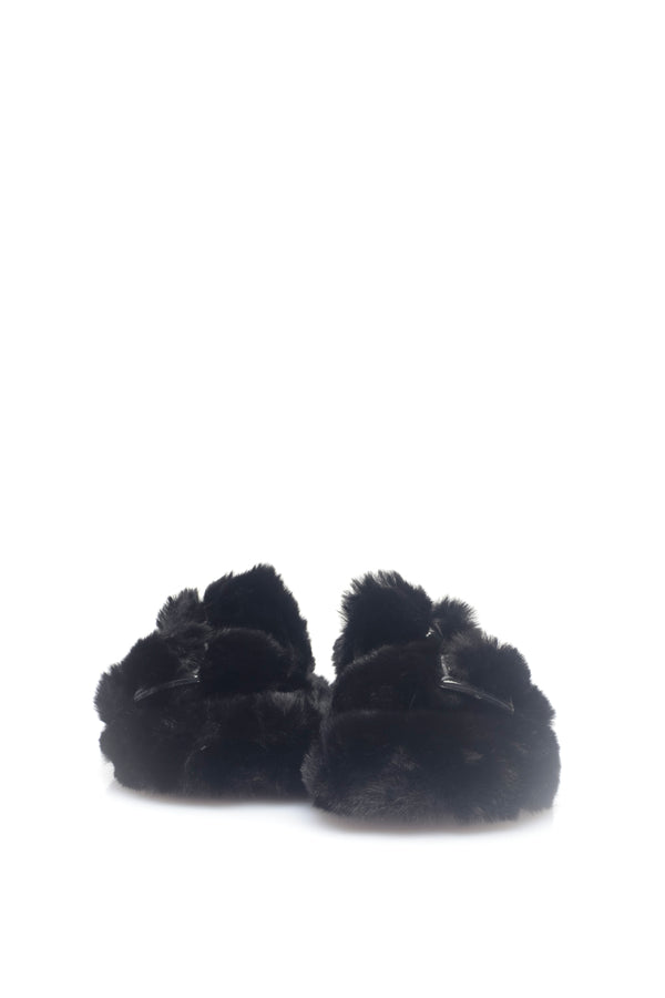 Ciabatta Donna Colors Of California SLIPPER IN FAUX FUR BLA SLIPPER IN FAUX FURBLA Colors Of California