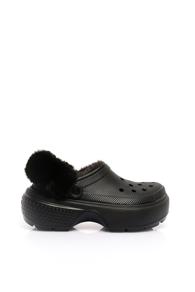 Ciabatta Donna Crocs  STOMP LINED CLOG W CR 208546 BLACK STOMP LINED CLOG W CR 208546BLACK Crocs