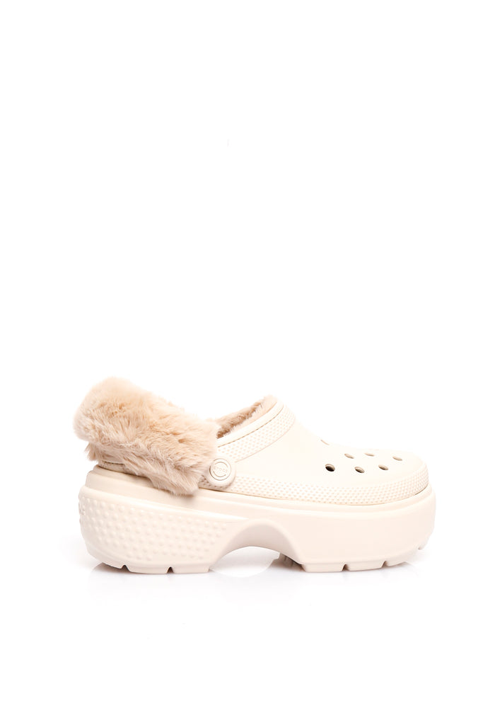 Ciabatta Donna Crocs  STOMP LINED CLOG W CR 208546 STUCCO STOMP LINED CLOG W CR 208546STUCCO Crocs
