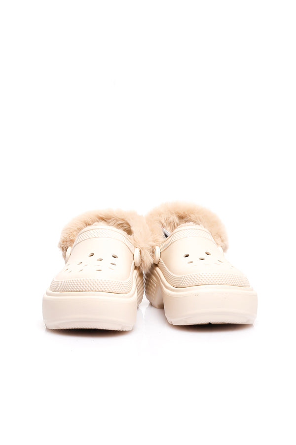 Ciabatta Donna Crocs  STOMP LINED CLOG W CR 208546 STUCCO STOMP LINED CLOG W CR 208546STUCCO Crocs