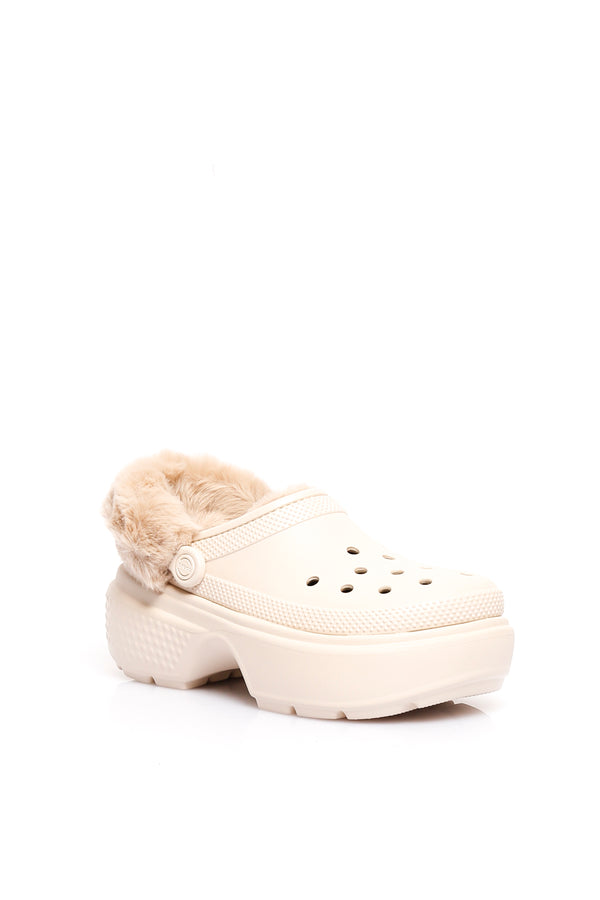 Ciabatta Donna Crocs  STOMP LINED CLOG W CR 208546 STUCCO STOMP LINED CLOG W CR 208546STUCCO Crocs