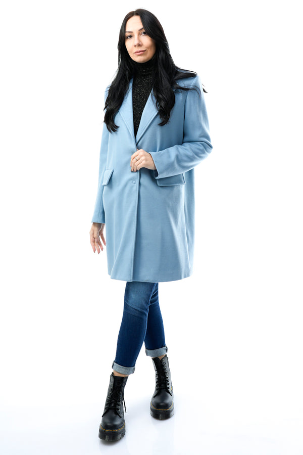 Cappotto Donna Front Street 8 30026 AZZURRO - TFNY Boutique