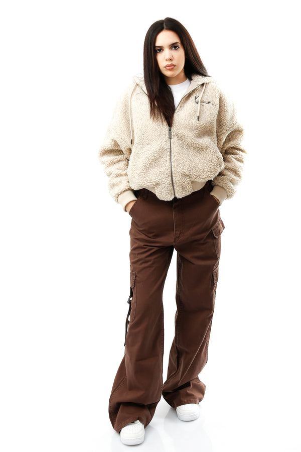 Giubbino Donna Karl Kani METAL SIGNATURE TEDDY 6122397 CREAM METAL SIGNATURE TEDDY 6122397CREAM Karl Kani