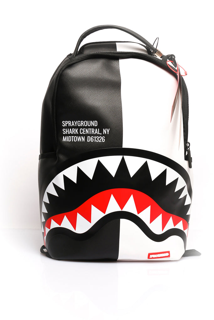 Sprayground SHARK CENTRAL 2.0 SPLIT B W BACKPACK910B5441NSZ