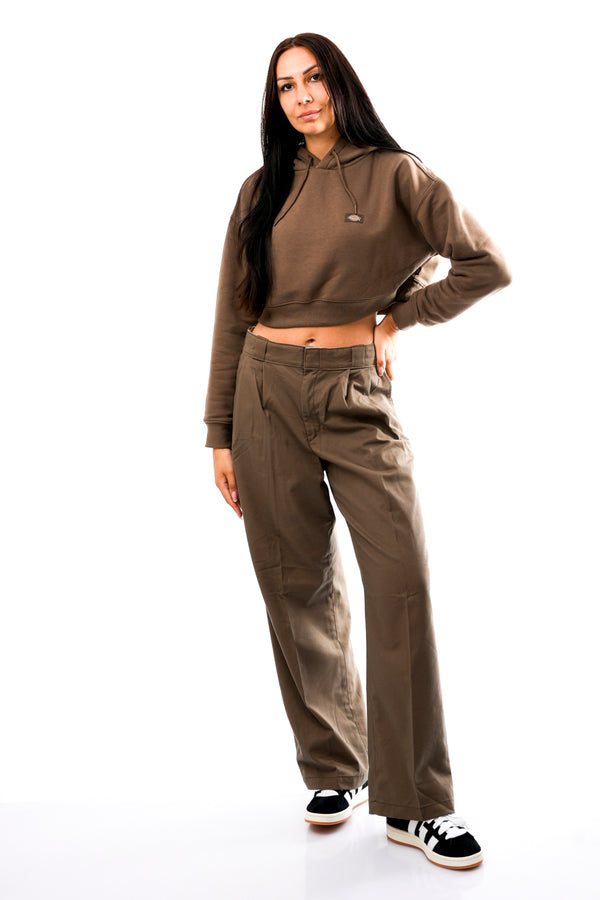 Felpa Donna Dickies OAKPORT CROPPED HOODIE MUSHROOM OAKPORT CROPPED HOODIEMUSHROOM Dickies