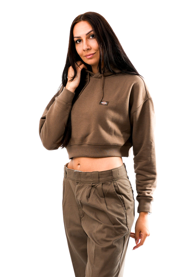 Felpa Donna Dickies OAKPORT CROPPED HOODIE MUSHROOM OAKPORT CROPPED HOODIEMUSHROOM Dickies