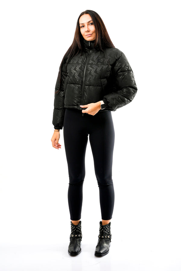 Giubbino Donna Karl Kani OG AOP CROP PUFFER JACKET BLACK OG AOP CROP PUFFER JACKETBLACK Karl Kani