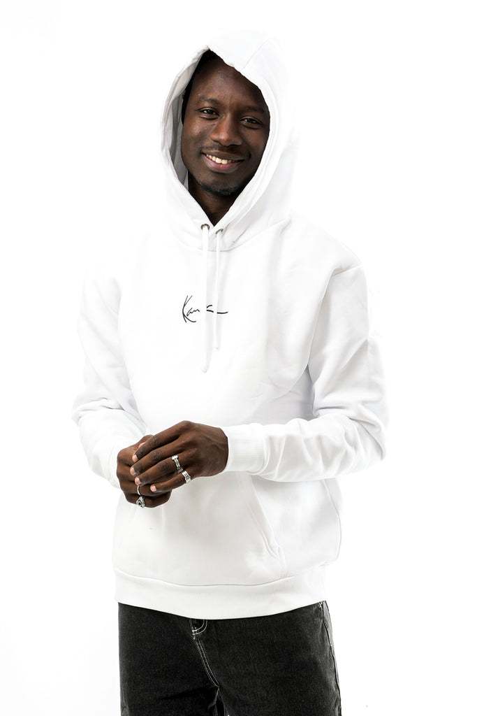 Felpa Uomo Karl Kani SMALL SIGNATURE HOODIE WHITE SMALL SIGNATURE HOODIEWHITE Karl Kani