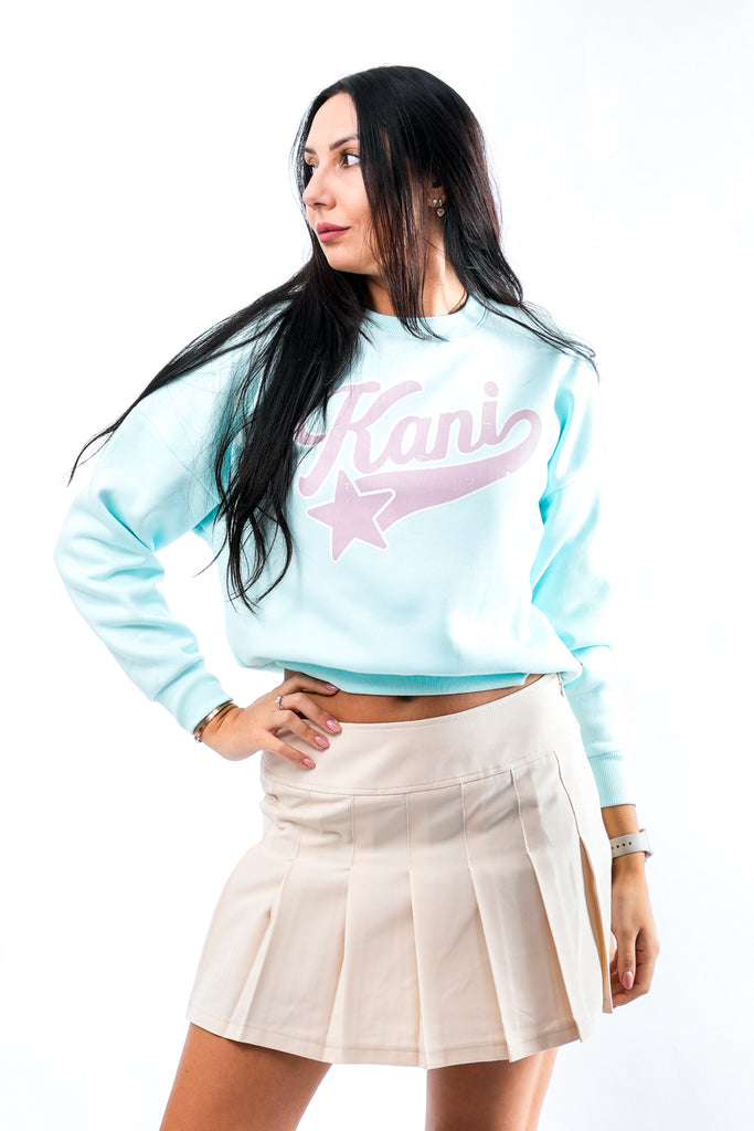 Karl Kani WOVEN SIGNATURE STAR LOGO CREWLIGHT BLUE