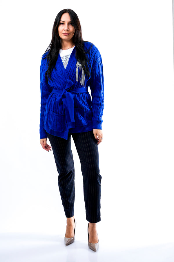 Cardigan Donna La Kore BEIRUT CON APP ELETTRIC BLUE BEIRUT CON APPELETTRIC BLUE La Kore