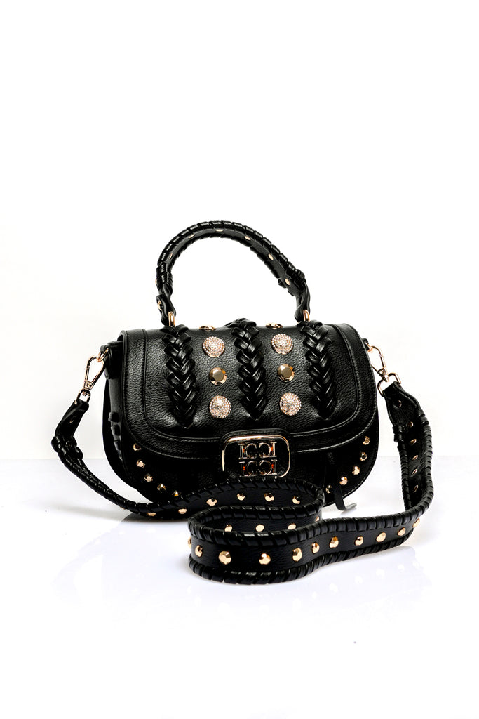 La Carrie LUMINESCENTE HAND BAG TUMBLEDBLACK