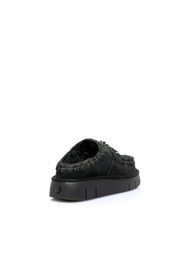 Ciabatta Donna Mou BOUNCE CLOG METAL LOGO BKBK BOUNCE CLOG METAL LOGO BKBK Mou 