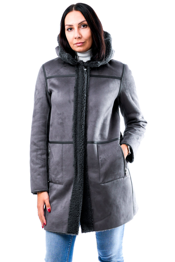 Cappotto Donna Rino & pelle ALINA.7002411 GRAPHITE ALINA.7002411GRAPHITE Rino & pelle