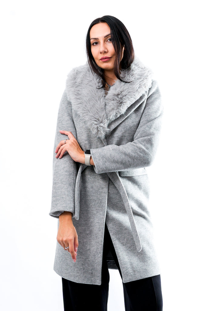Cappotto Donna Rino & pelle MEYA.7002412 LIGHT GREY MEYA.7002412 LIGHT GREY Rino & pelle 