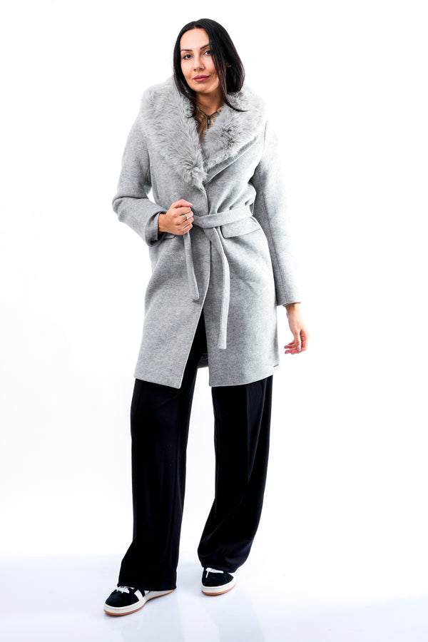 Cappotto Donna Rino & pelle MEYA.7002412 LIGHT GREY MEYA.7002412 LIGHT GREY Rino & pelle 