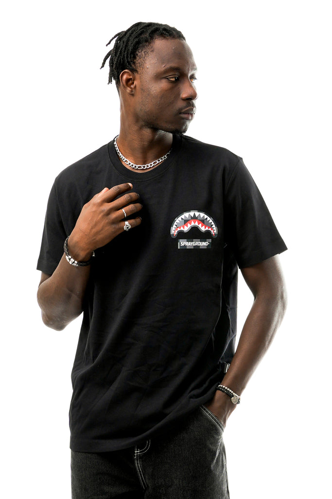 T-shirt Unisex Sprayground CHECKERED SHARK T-SHIRT BLK SP679BLK CHECKERED SHARK T-SHIRT BLK SP679BLK Sprayground 