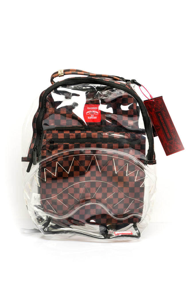 Zaino Unisex Sprayground CLEAR BROWN CHECK CLEAR 910B6656NSZ  CLEAR BROWN CHECK CLEAR910B6656NSZ Sprayground