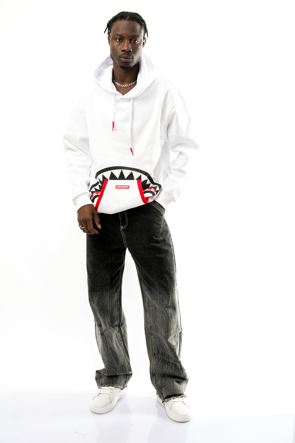 Sprayground HIDDEN SHARK HOODIE WHITESP364WHT