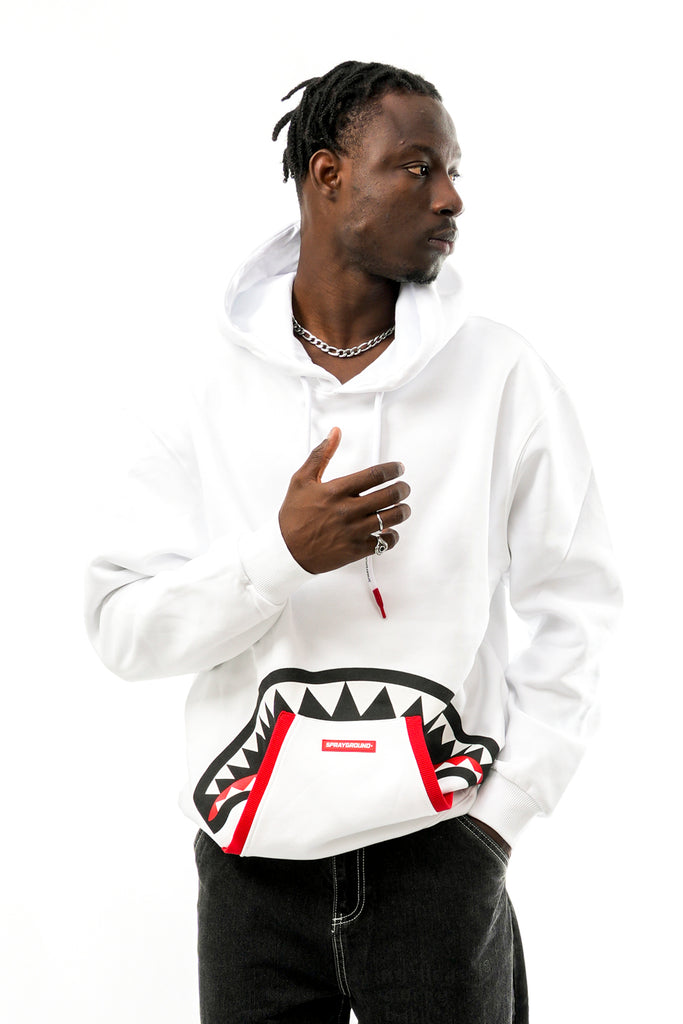 Sprayground HIDDEN SHARK HOODIE WHITESP364WHT