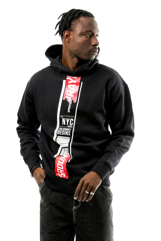 Felpa Unisex Sprayground PRIORITY SHIPMENT HOODIE BLK SP676BLK PRIORITY SHIPMENT HOODIE BLK SP676BLK Sprayground 