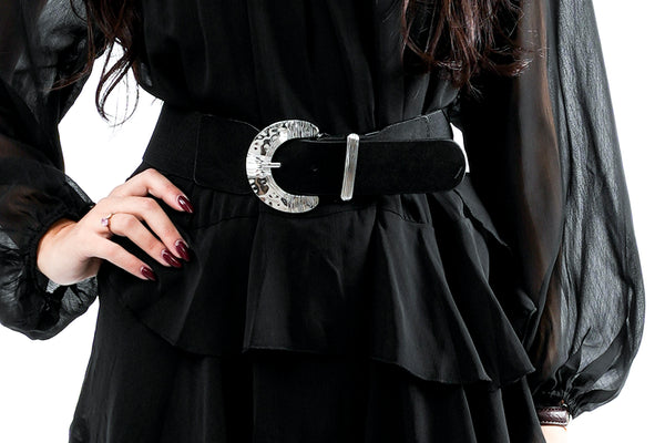 Cintura Donna Anna Rock Milano CINTURA ELASTICIZZATA FIBIA ARGENTO CINTURA ELASTICIZZATA FIBIA ARGENTO Anna Rock Milano 