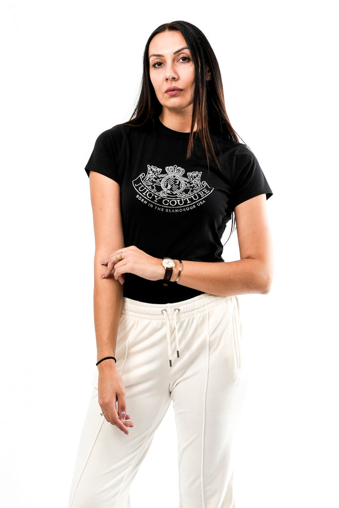 T-shirt Donna Juicy Couture DOG CREST HERITAGE KNITTE VIJJT0686WJCJ00 DOG CREST HERITAGE KNITTE VIJJT0686WJCJ00 Juicy Couture 
