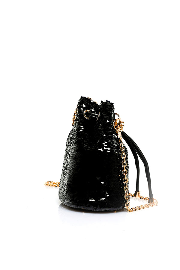 Borsa Donna La Carrie NIGHT ED. SMALL BUCKET PAILLETTES + SYN. BLACK NIGHT ED. SMALL BUCKET PAILLETTES + SYN. BLACK La Carrie 