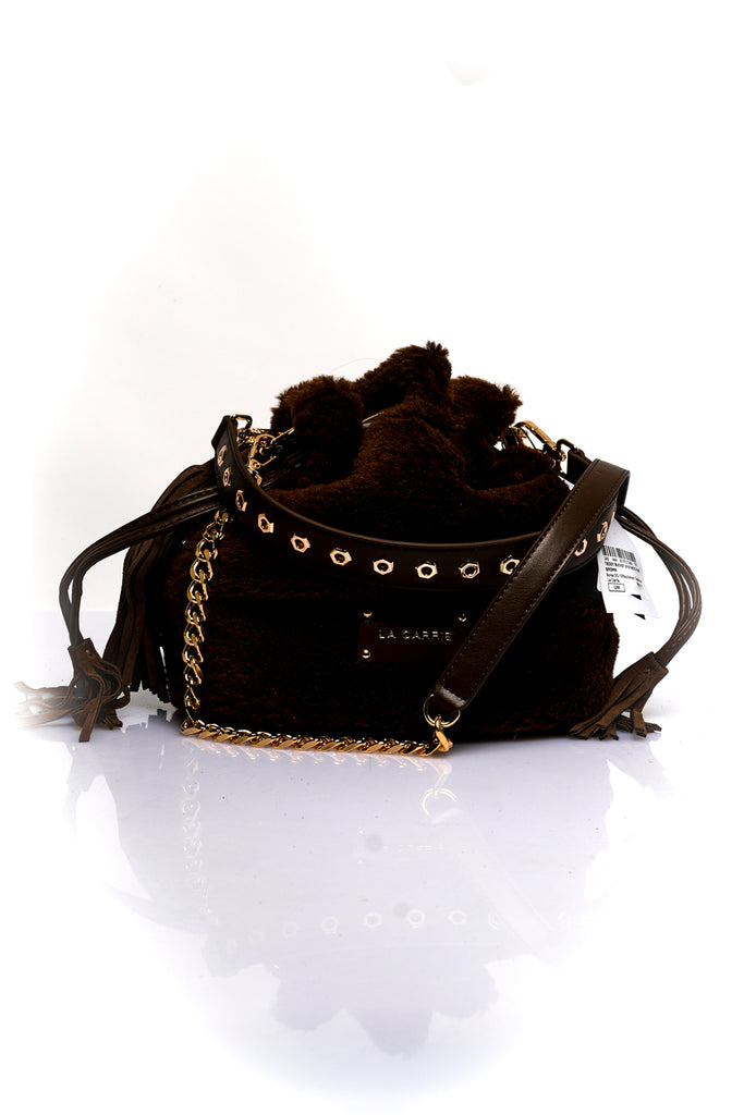 Borsa Donna La Carrie TEDDY BUCKET SYNTHETIC FUR BROWN TEDDY BUCKET SYNTHETIC FUR BROWN La Carrie 