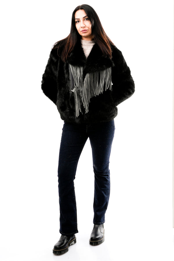 Pelliccia Donna Le Voliere WW23C463B BLACK WW23C463B BLACK Le Voliere 