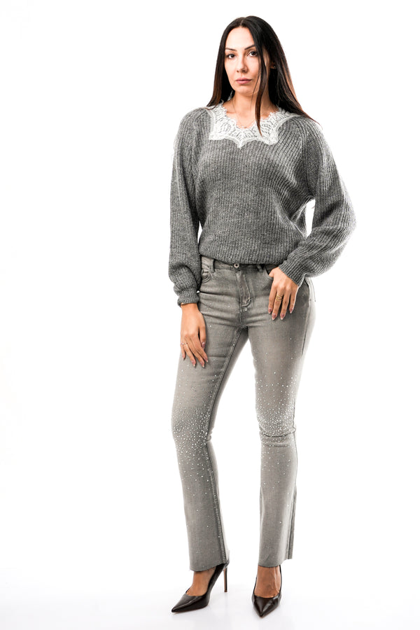 Maglia Donna No Secrets NS239 GRAFITE PIZZOLATTE NS239 GRAFITE PIZZOLATTE No Secrets 