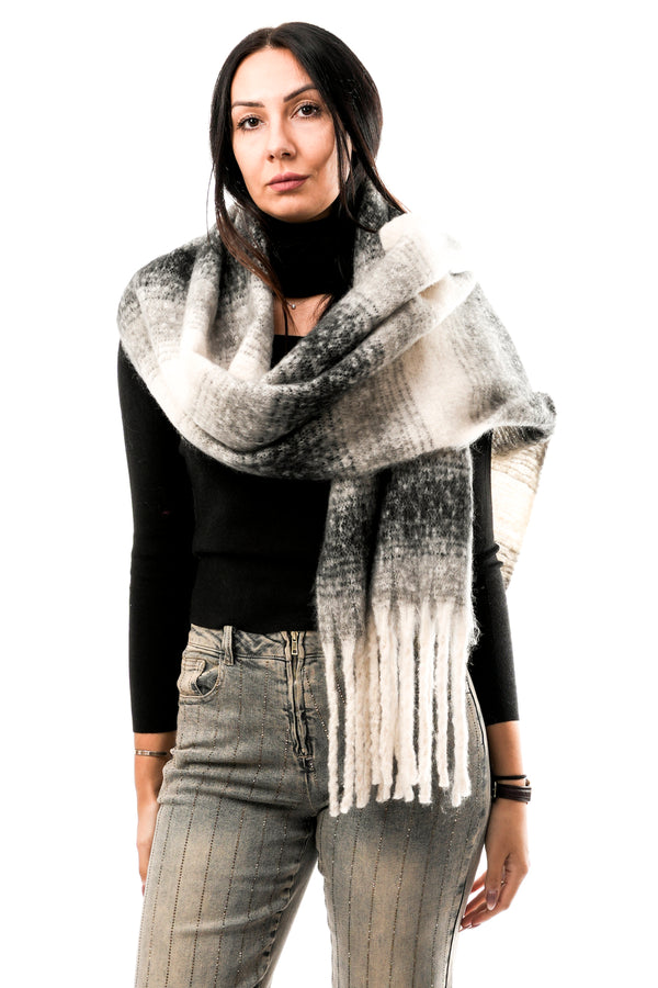 Sciarpa Donna Rino & pelle ERICA.7002512 BLACK WHITE ERICA.7002512 BLACK WHITE Rino & pelle 