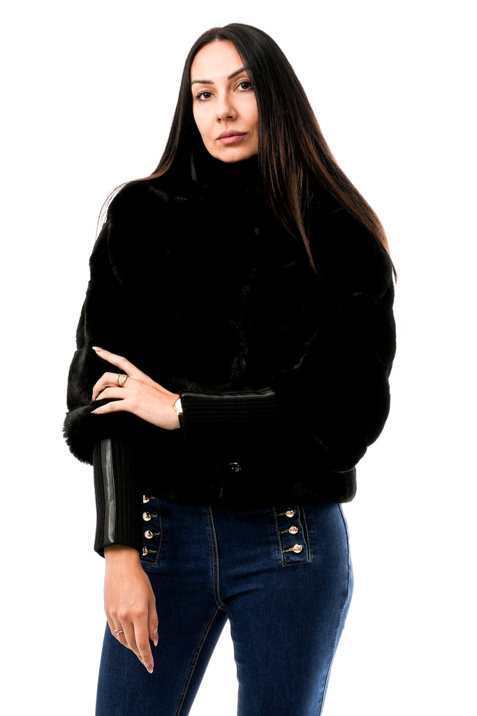 Giubbino Donna Rino & pelle FELINE.7002512 BLACK FELINE.7002512 BLACK Rino & pelle 
