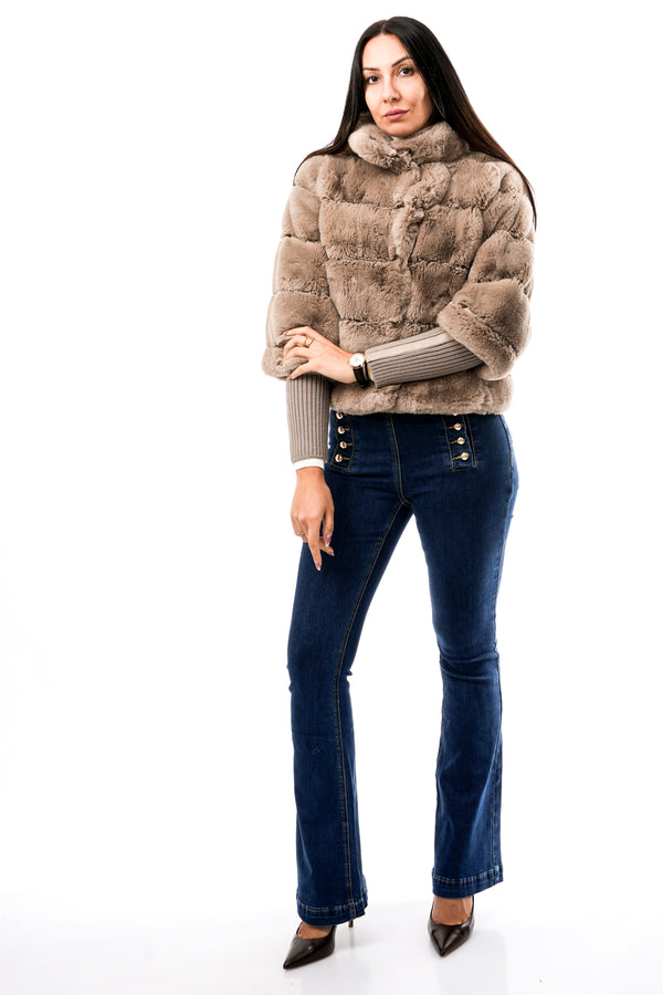 Giubbino Donna Rino & pelle FELINE.7002512 TOFFEE FELINE.7002512 TOFFEE Rino & pelle 