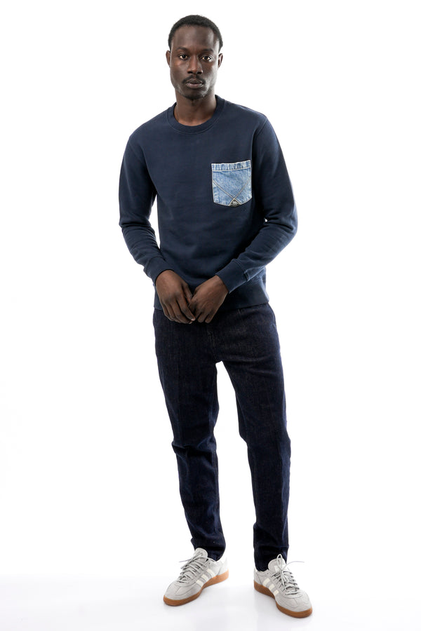 Felpa Uomo Roy Roger  CREW NECK POCKET RRU90098 C0048 CREW NECK POCKET RRU90098 C0048 Roy Roger 