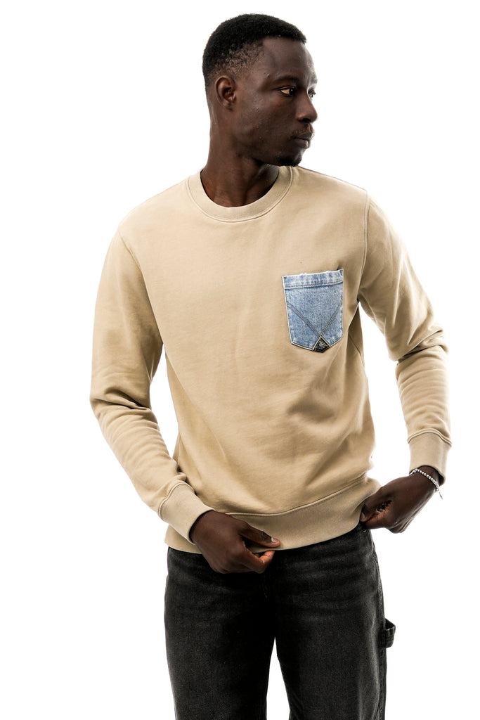 Felpa Uomo Roy Roger  CREW NECK POCKET RRU90098 C0134 CREW NECK POCKET RRU90098 C0134 Roy Roger 