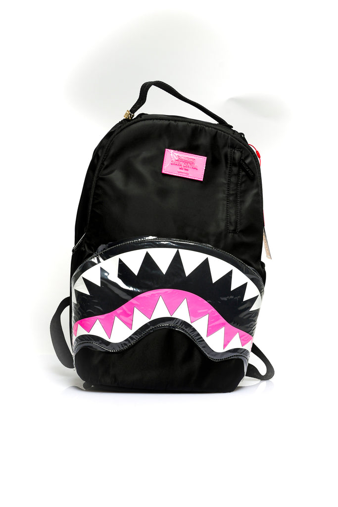 Zaino Unisex Sprayground SHARK CENTRAL NYLON BLACK PINK 910B7089NSZ SHARK CENTRAL NYLON BLACK PINK 910B7089NSZ Sprayground 