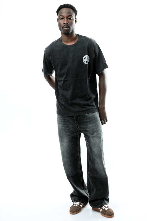 T-shirt Uomo ANARCHY TEE WASHED BLACK Acupuncture 