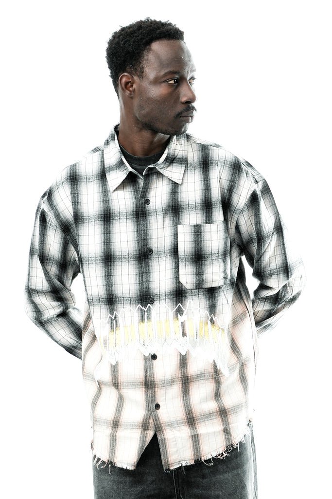 Camicia Uomo PUNKER SHIRT BLACK/WHITE Acupuncture 