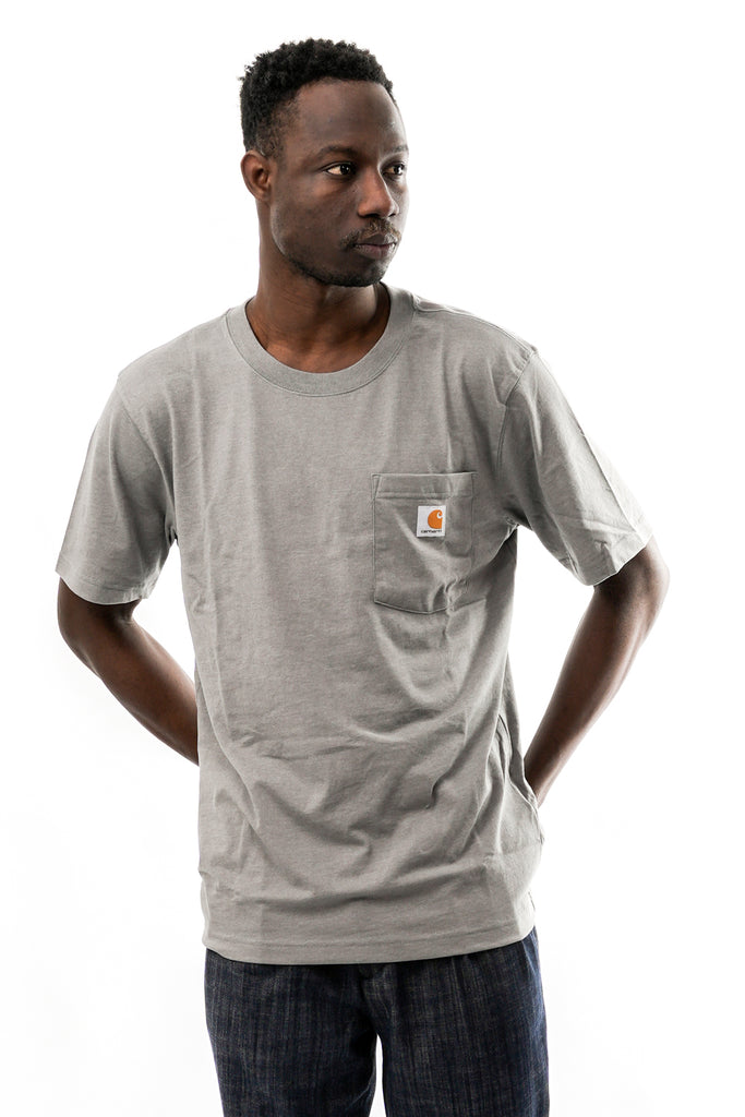 T-shirt Uomo Carhartt 107319 WEATHER ASH HEATHER 107319 WEATHER ASH HEATHER Carhartt 