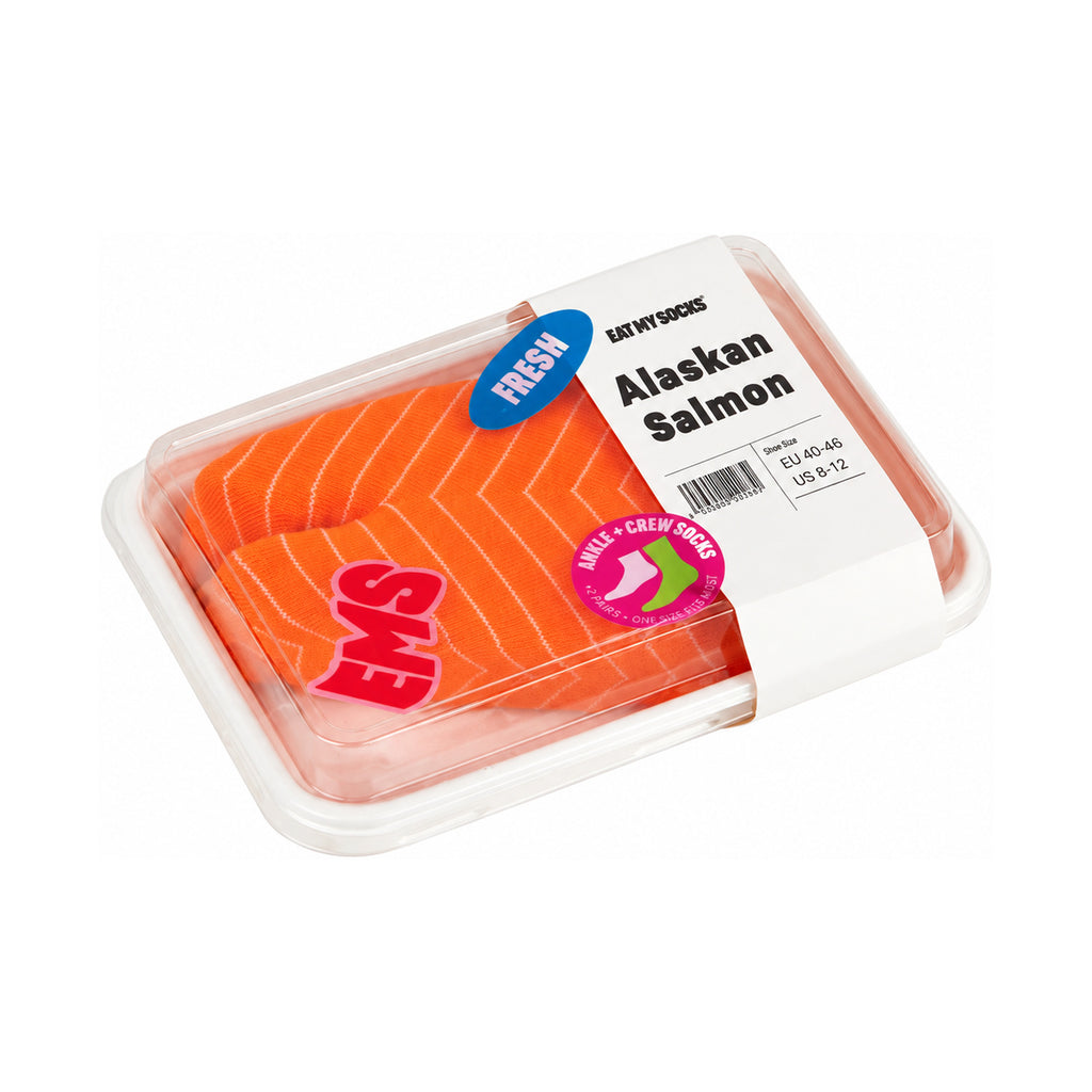 Calze Unisex EMS SOCKS EMSNOCASA2 ALASKAN SALMON 2 EAT MY SOCKS 