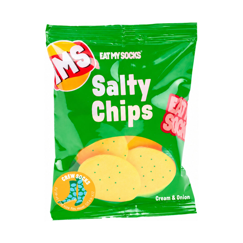 Calze Unisex EMS SOCKS EMSNOCCHIPG SALTY CHIPS GREEN EAT MY SOCKS 