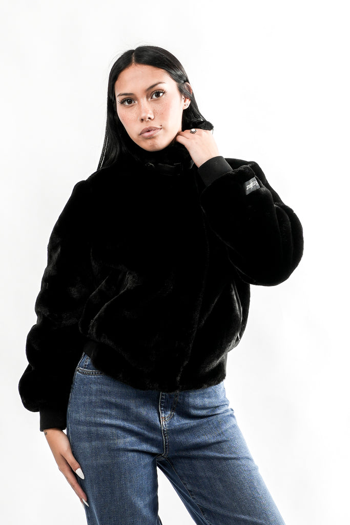 Giubbino Donna AMBRA.7002611 BLACK Rino & pelle 